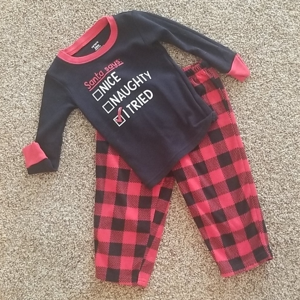 Carter's 24 month Santa 2 piece outfit
